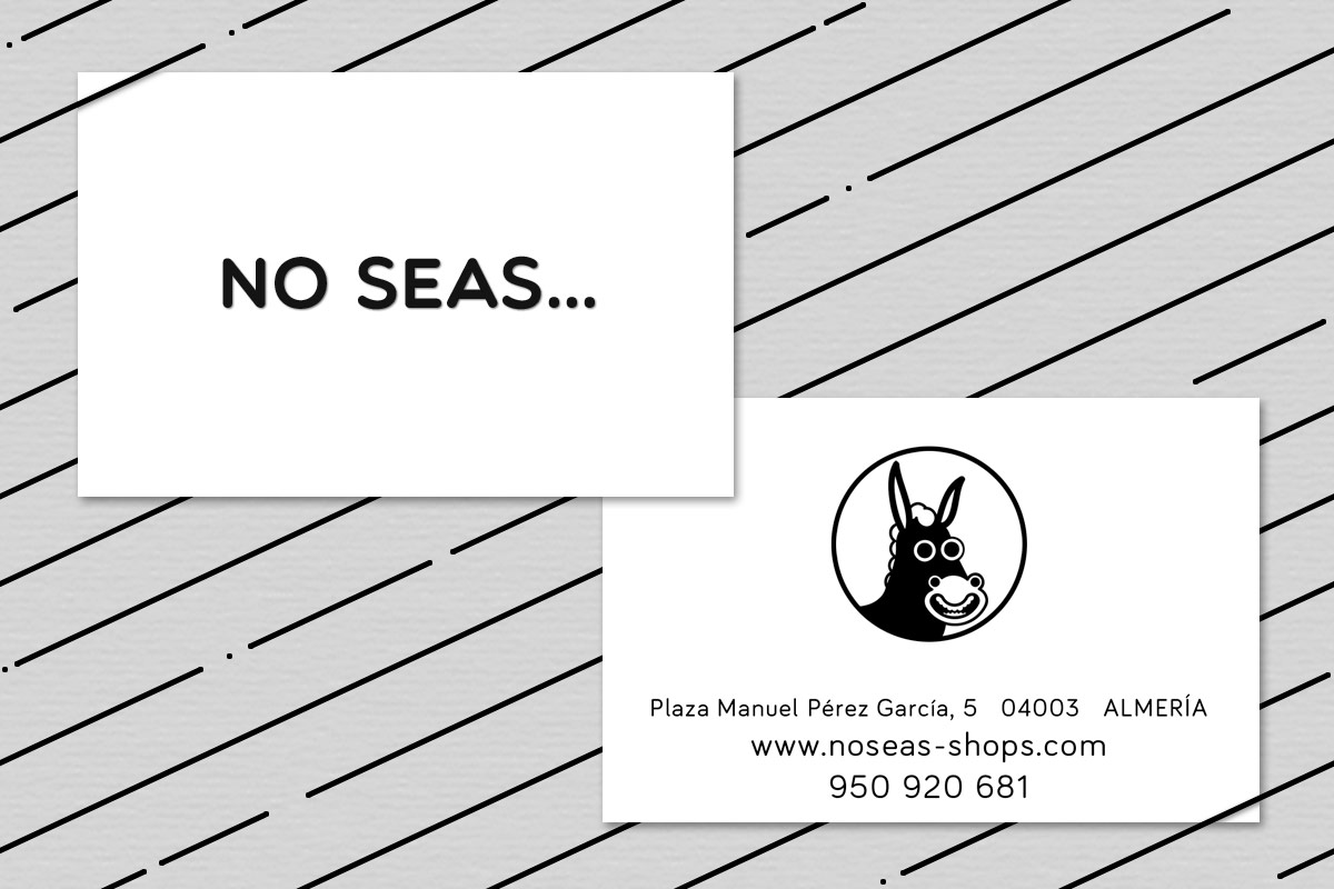 AZUL460 diseño tarjetas: NO SEAS...